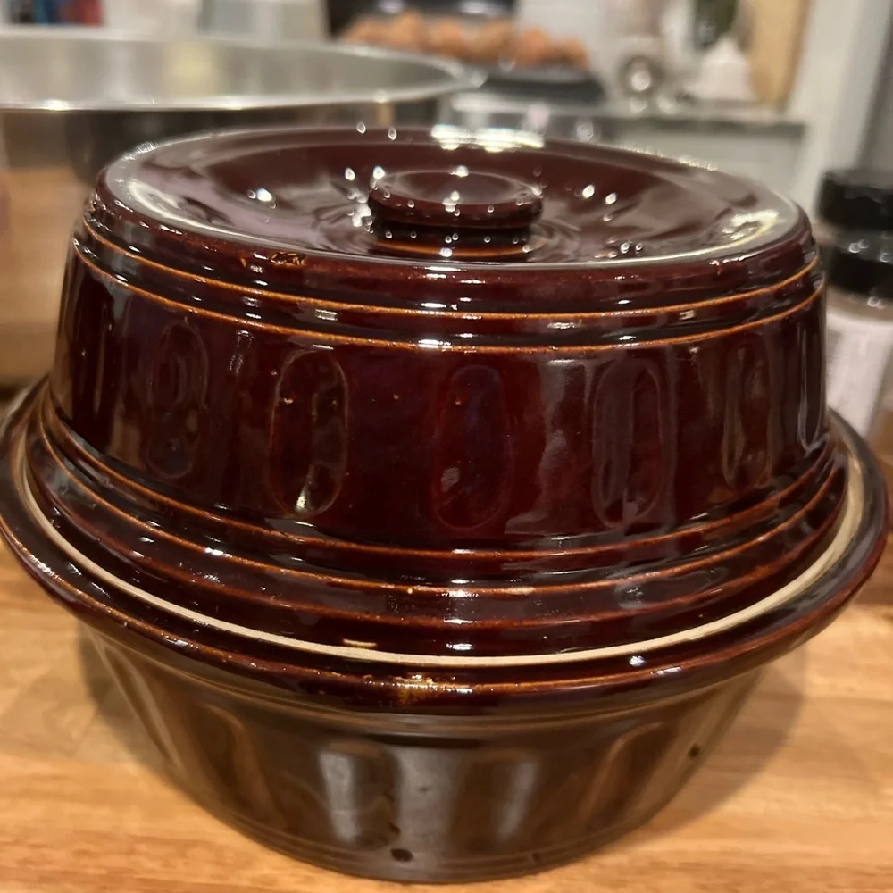 Antique Brown Glazed Stoneware Pottery